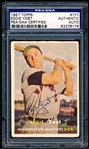 Autographed 1957 Topps Baseball- #177 Eddie Yost, Washington- PSA/DNA Certified & Encapsulated