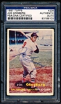 Autographed 1957 Topps Baseball- #236 Joe Ginsberg, Baltimore- PSA/DNA Certified & Encapsulated