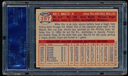 Autographed 1957 Topps Baseball- #397 Roy Smalley Jr, Phillies- PSA/ DNA Certified & Encapsulated