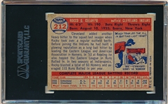 Autographed 1957 Topps Baseball- #212 Rocco Colavito, Cleveland- Rookie! SGC Certified & Encapsulated