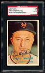 Autographed 1957 Topps Baseball- #291 Windy McCall, Giants - SGC Certified & Encapsulated