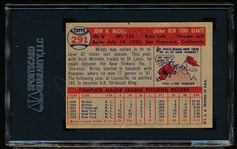 Autographed 1957 Topps Baseball- #291 Windy McCall, Giants - SGC Certified & Encapsulated