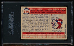 Autographed 1957 Topps Baseball- #376 Don Elston, Brooklyn- SGC Certified & Encapsulated