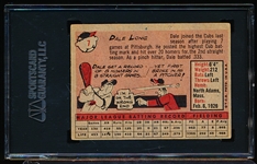 Autographed 1958 Topps Bb- #7 Dale Long, Cubs- SGC Certified & Encapsulated