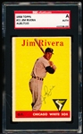 Autographed 1958 Topps Bb- #11 Jim Rivera, White Sox- SGC Certified & Encapsulated
