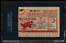 Autographed 1958 Topps Bb- #59 Dave Sisler, Boston Red Sox- SGC Certified & Encapsulated