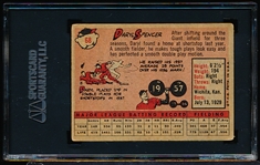 Autographed 1958 Topps Bb- #68 Daryl Spencer, SF Giants- SGC Certified & Encapsulated