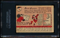 Autographed 1958 Topps Bb- #79 Ernie Johnson, Braves- SGC Certified & Encapsulated