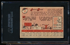 Autographed 1958 Topps Bb- #87 Johnny Kucks, Yankees- SGC Certified & Encapsulated
