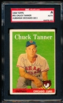 Autographed 1958 Topps Bb- #91 Chuck Tanner, Cubs- SGC Certified & Encapsulated