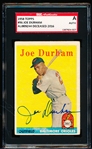 Autographed 1958 Topps Bb- #96 Joe Durham, Baltimore- SGC Certified & Encapsulated