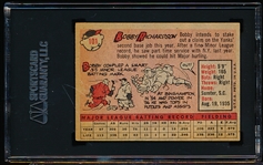 Autographed 1958 Topps Bb- #101 Bobby Richardson, Yankees- SGC  Certified & Encapsulated