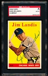 Autographed 1958 Topps Bb- #108 Jim Landis, White Sox- SGC Certified & Encapsulated
