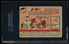 Autographed 1958 Topps Bb- #125 Al Dark Cardinals- SGC Certified & Encapsulated
