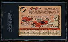Autographed 1958 Topps Bb- #133 Russ Nixon, Cleveland- SGC Certified & Encapsulated