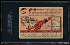 Autographed 1958 Topps Bb- #142 Enos Slaughter, Yankees- SGC Certified & Encapsulated