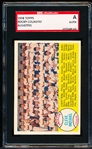 Autographed 1958 Topps Bb- #158 Cleveland Indians Team- Signed by Rocky Colavito- SGC Certified & Encapsulated