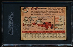 Autographed 1958 Topps Bb- #168 Joe Cunningham, Cardinals- SGC Certified & Encapsulated