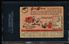 Autographed 1958 Topps Bb- #180 Lindy McDaniel, Cardinals- SGC Certified & Encapsulated