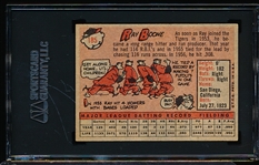 Autographed 1958 Topps Bb- #185 Ray Boone, Detroit Tigers- SGC Certified & Encapsulated