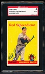 Autographed 1958 Topps Bb- #190 Red Schoendienst, Braves- SGC Certified & Encapsulated
