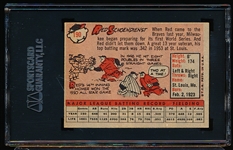 Autographed 1958 Topps Bb- #190 Red Schoendienst, Braves- SGC Certified & Encapsulated
