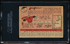 Autographed 1958 Topps Bb- #255 Bob Turley, Yankees- SGC Certified & Encapsulated