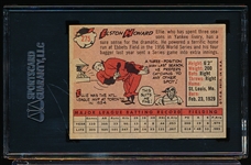 Autographed 1958 Topps Bb- #275 Elston Howard, Yankees- SGC Certified & Card Graded 5 (Ex) & Encapsulated with Auto Grade 8 (Nm-Mt)