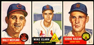 1953 Topps Baseball- 3 Diff