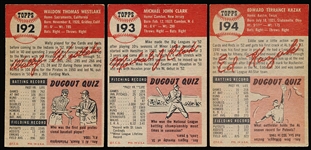 1953 Topps Baseball- 3 Diff