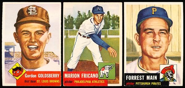 1953 Topps Baseball- 3 Diff