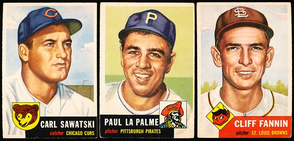 1953 Topps Baseball- 3 Diff