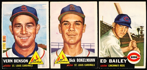 1953 Topps Baseball- 3 Diff