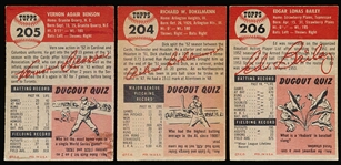 1953 Topps Baseball- 3 Diff