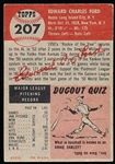 1953 Topps Baseball- #207 Whitey Ford, Yankees