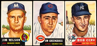 1953 Topps Baseball- 3 Diff
