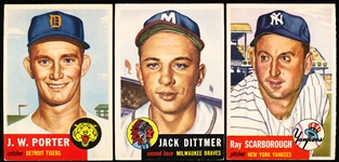 1953 Topps Baseball- 3 Diff