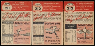 1953 Topps Baseball- 3 Diff