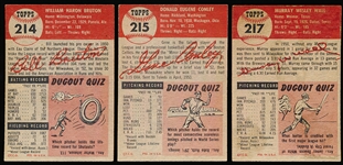 1953 Topps Baseball- 3 Diff Milwaukee Braves