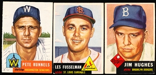 1953 Topps Baseball- 3 Diff