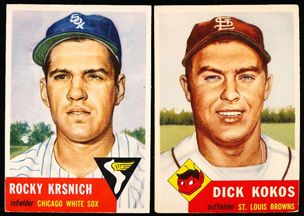 1953 Topps Baseball Hi#’s- 2 Diff