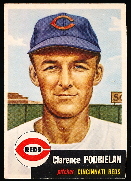 1953 Topps Baseball Hi#- #237 Clarence Podbielan, Reds