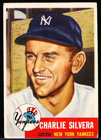 1953 Topps Baseball Hi#- #242 Chuck Silvera, Yankees- SP! 
