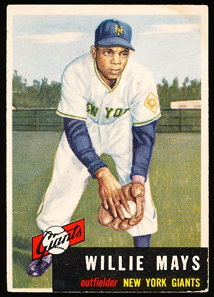 1953 Topps Baseball Hi#- #244 Willie Mays, Giants SP!