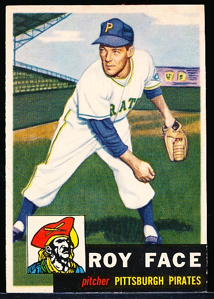 1953 Topps Baseball Hi#- #246 Roy Face RC, Pirates