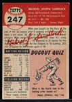 1953 Topps Baseball Hi#- #247 Mike Sandlock, Pirates