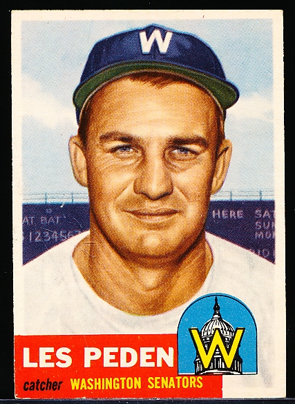 1953 Topps Baseball Hi#- #256 Les Peden, Washington- SP! 