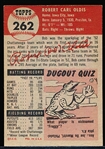 1953 Topps Baseball Hi#- #262 Bob Oldis, Washington- SP