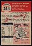 1953 Topps Baseball Hi#- #264 Gene Woodling, Yankees