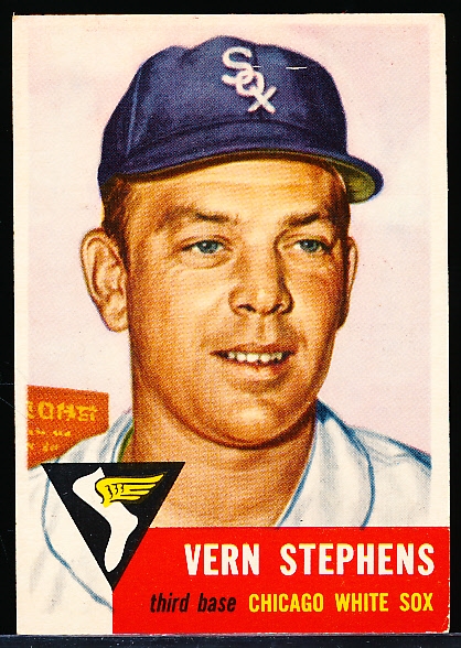 1953 Topps Baseball Hi#- #270 Vern Stephens, White Sox- SP